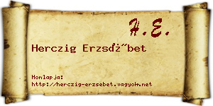 Herczig Erzsébet névjegykártya