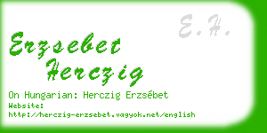 erzsebet herczig business card
